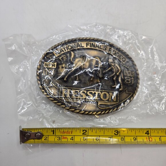 1981 NFR Rodeo Belt Buckle Hesston NOS Bull Riding Clown National Finals - Picture 8 of 11